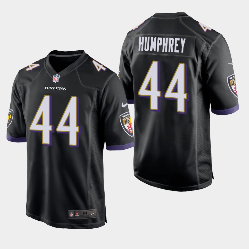 Men's Baltimore Ravens #44 Marlon Humphrey Black NFL Game Jersey